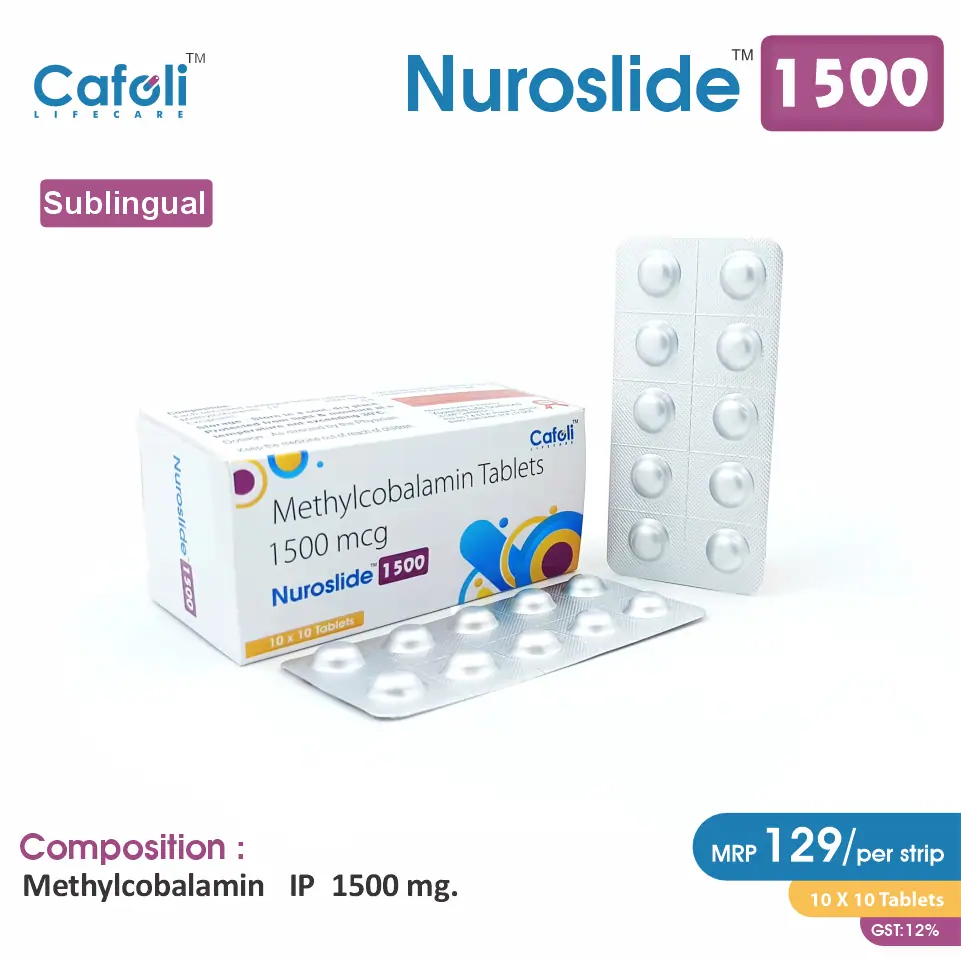 Methylcobalamin (1500mcg) Tablet at the best price in PCD Pharma Franchise for Nutritional Supplement, and Nerve Health.